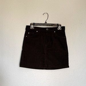 H&M Corduroy Skirt Black